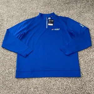 NWT FootJoy Exclusive Players NBC Golf Quarter Zip Midlayer Midnight Blue